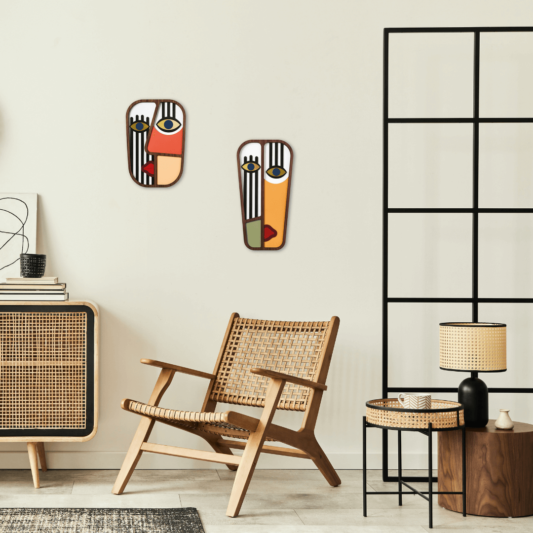 Abstract Mask #7 - Wooden Wall Decor