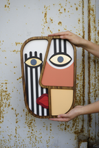 Abstract Mask #7 - Wooden Wall Decor