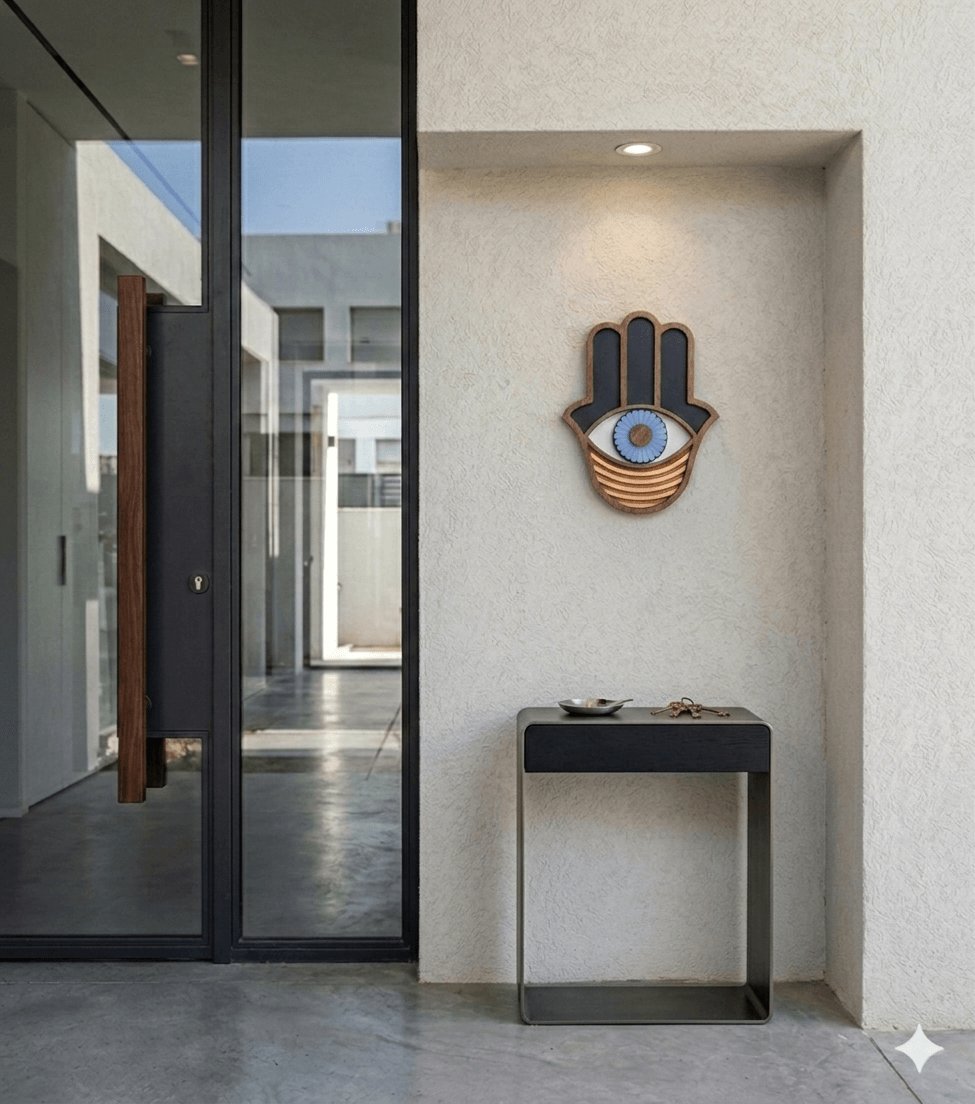 Hamsa #10 - Wooden Wall Decor
