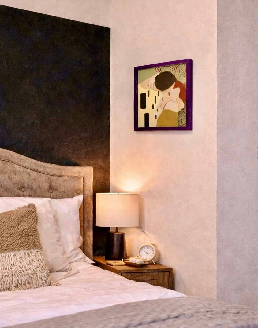 Mr. & Miss Klimt – Wooden Wall Art Inspired by The Kiss | Umasqu
