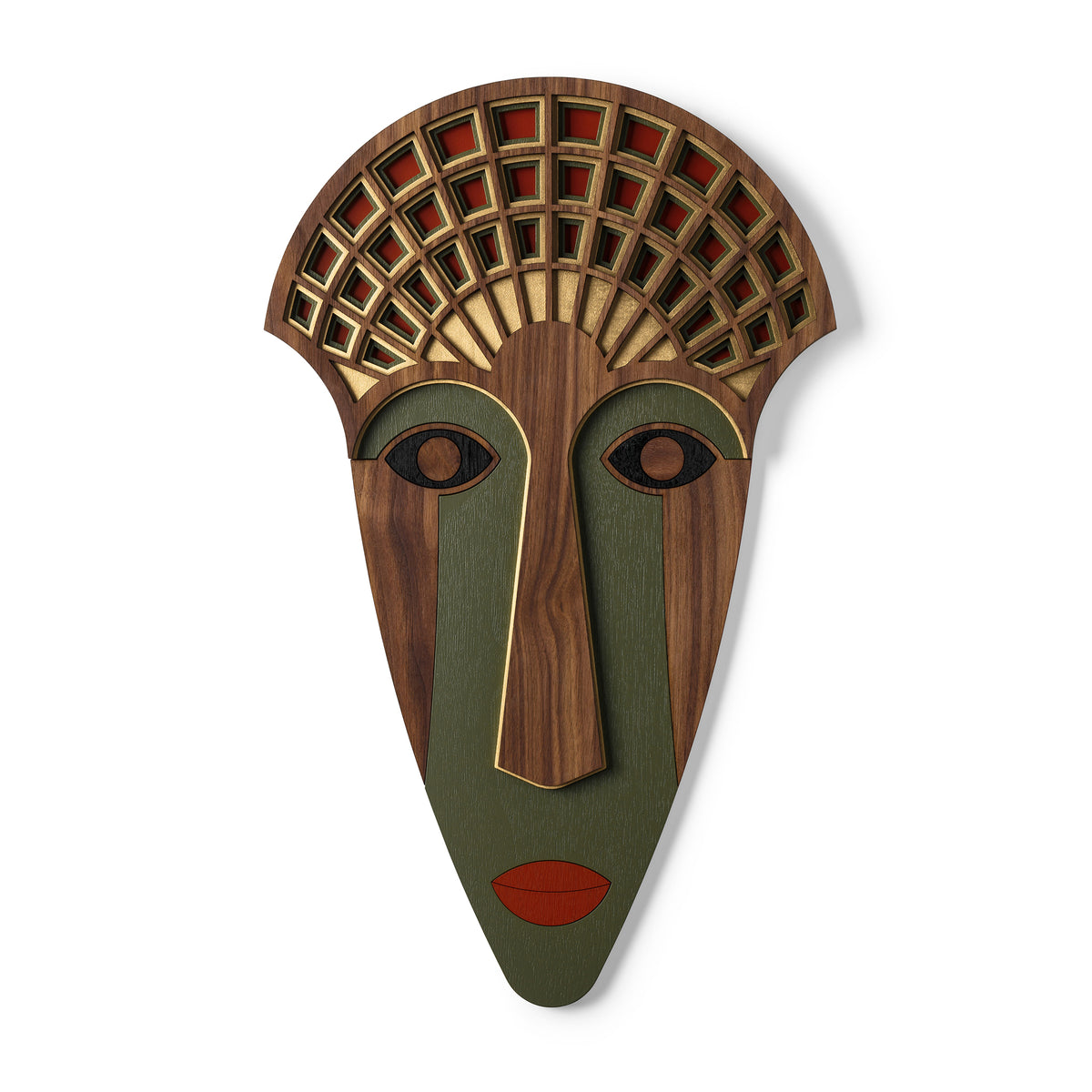 Modern African Mask #23 +#1 + Mademoiselle.U #1 (Set of 3) - African Wall Art