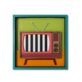 Retro TV Wall Art – Vintage Television Wooden Wall Sculpture | Umasqu
