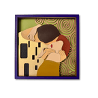 Mr. & Miss Klimt – Wooden Wall Art Inspired by The Kiss | Umasqu