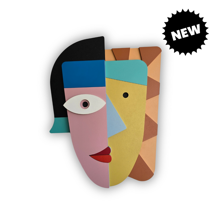 Abstract Mask #11 - Wooden Wall Decor