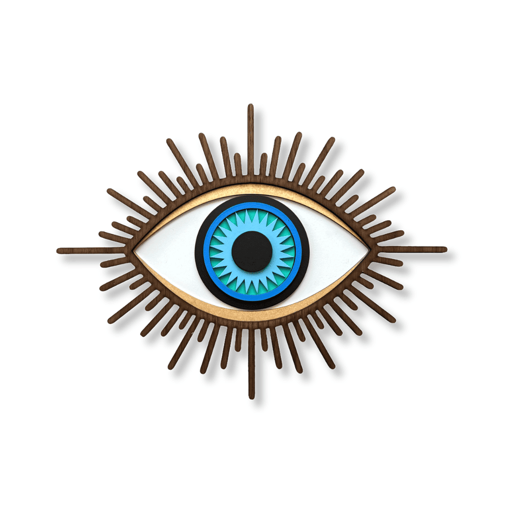 Eye #20 – handmade wood wall mask, Umasqu