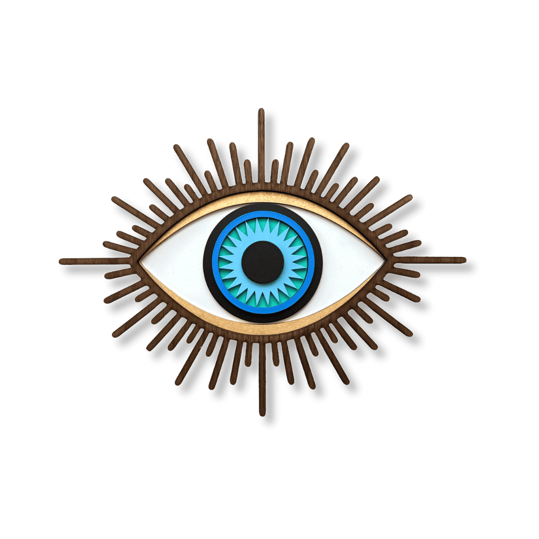 Eye #20 – handmade wood wall mask, Umasqu