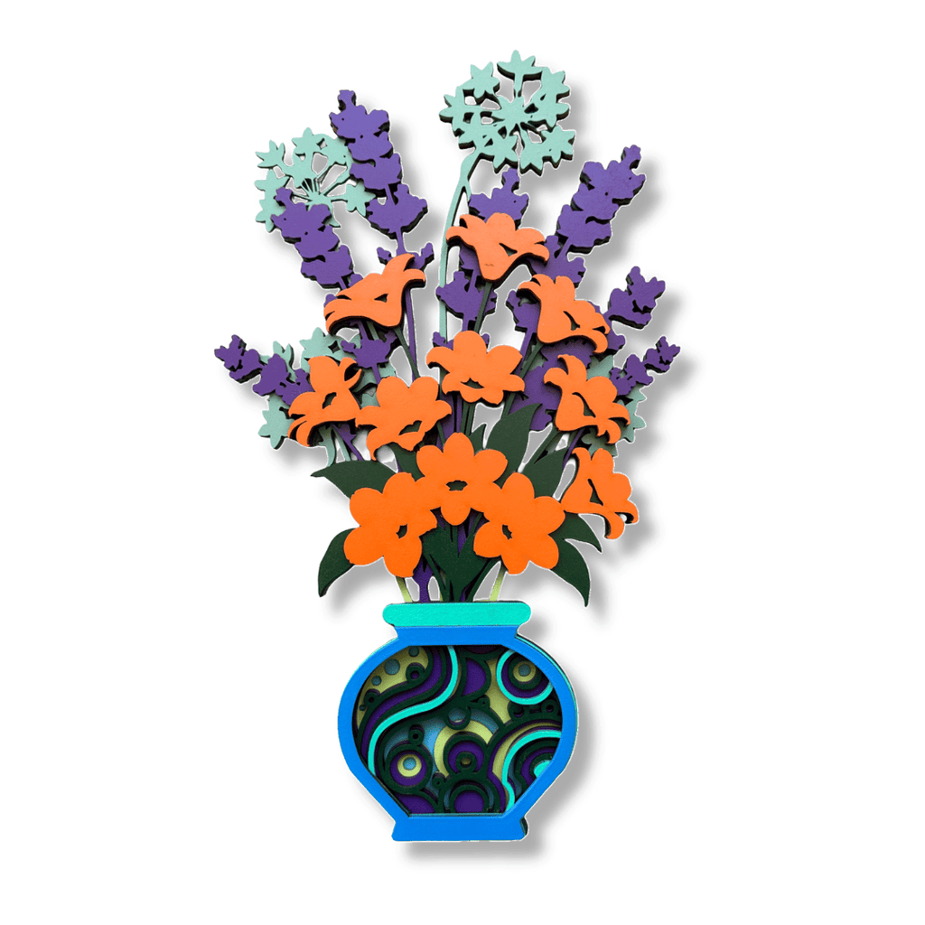 Vase #2 – handmade layered wood décor accessory, Umasqu