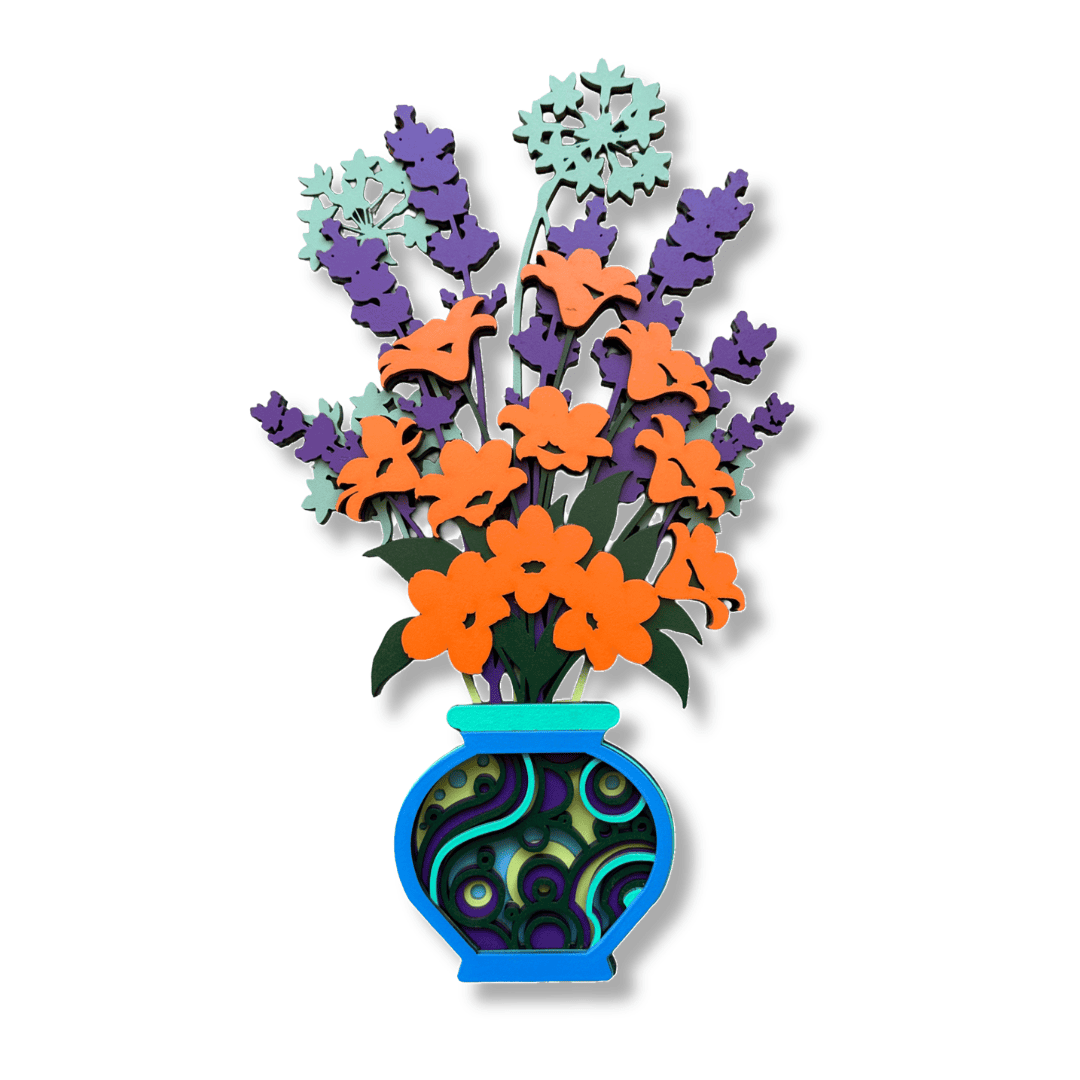Vase #2 – handmade layered wood décor accessory, Umasqu