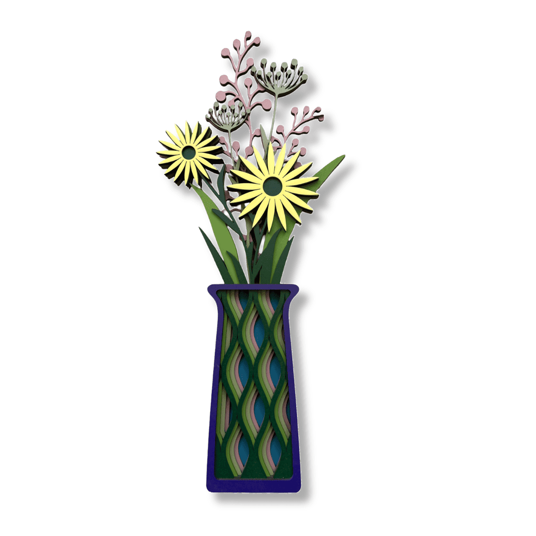Vase #1 – handmade layered wood décor accessory, Umasqu