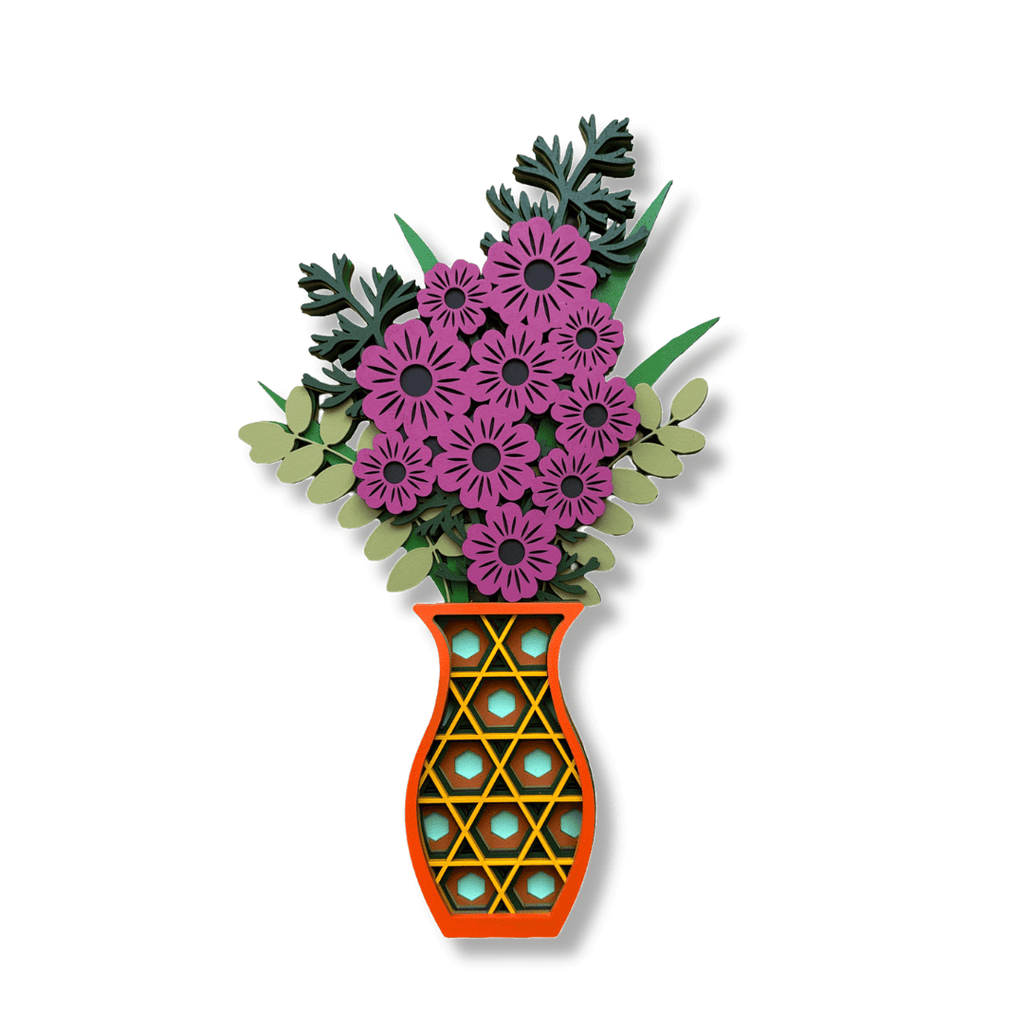 Vase #3 – handmade layered wood décor accessory, Umasqu
