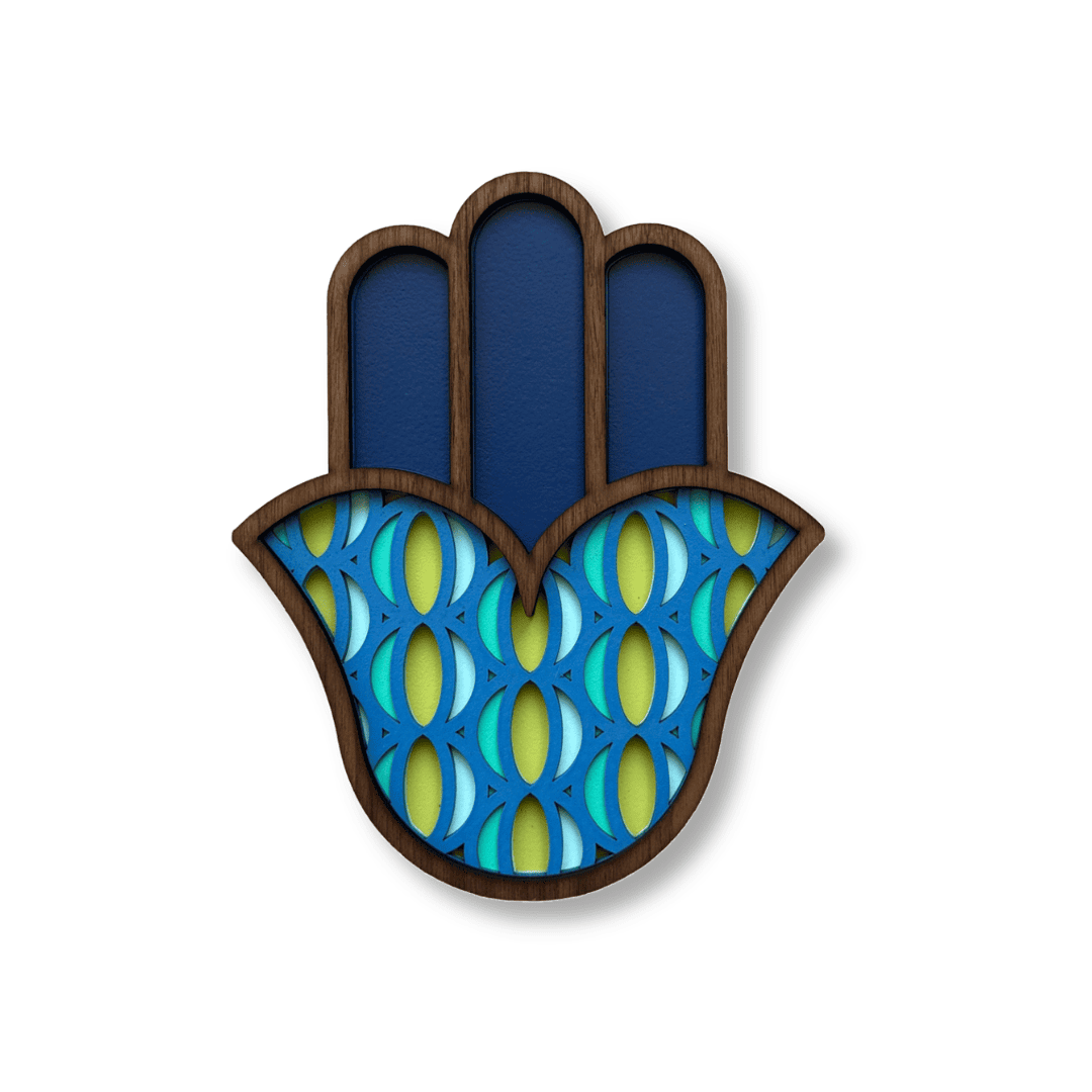 Hamsa #12 – handmade wood wall mask, Umasqu