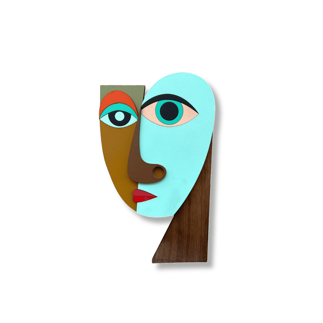 Figurine/Mask Abstract #2 – Standing Wood Décor | Umasqu