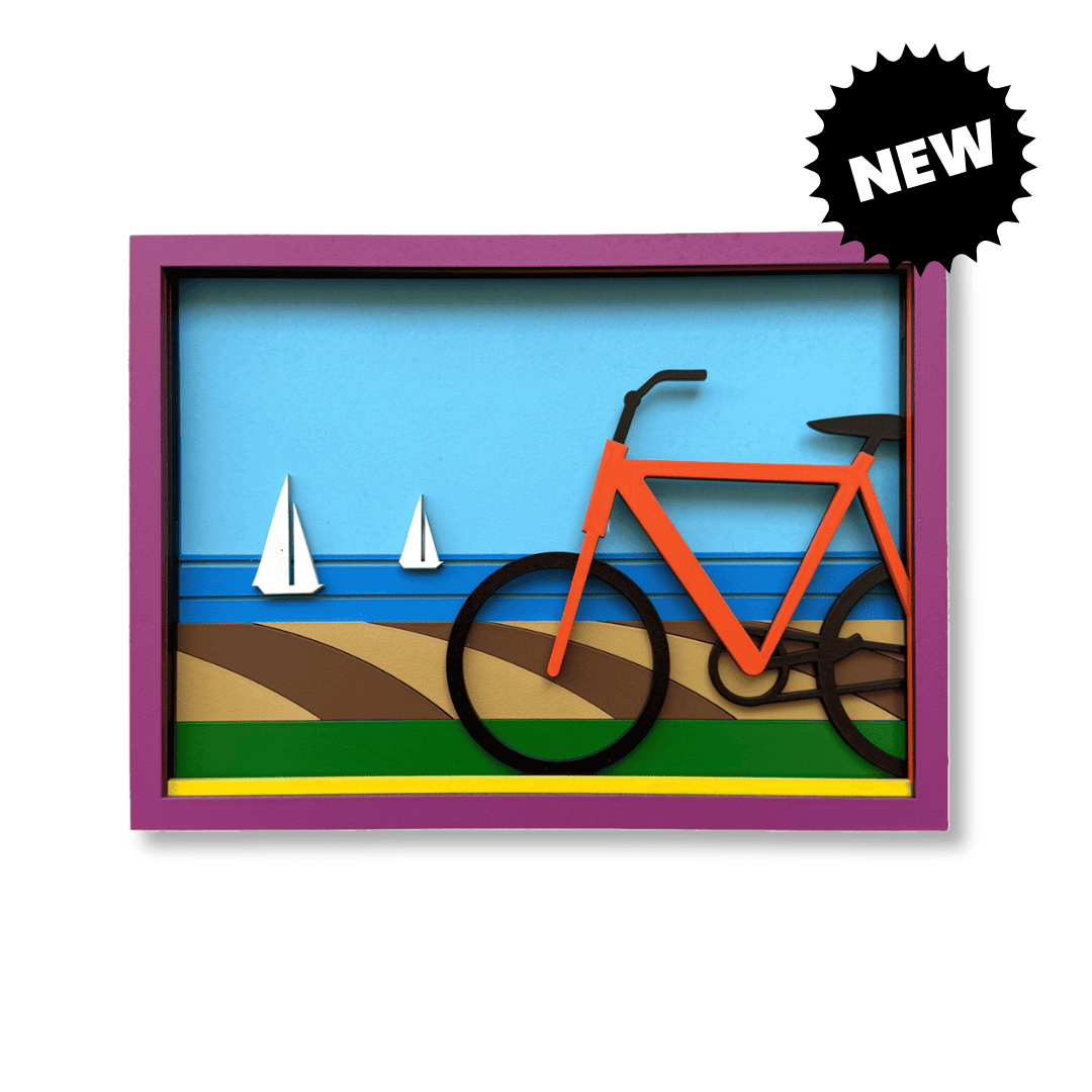 Bicycle #3 – handmade wood wall mask, Umasqu