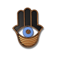 Hamsa #10 - Wooden Wall Decor