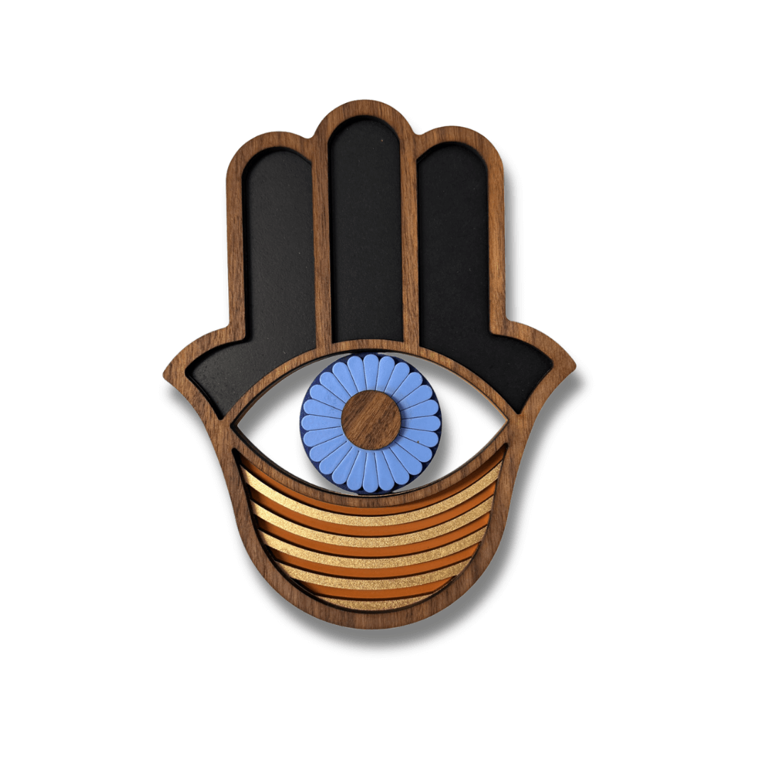 Hamsa #10 - Wooden Wall Decor