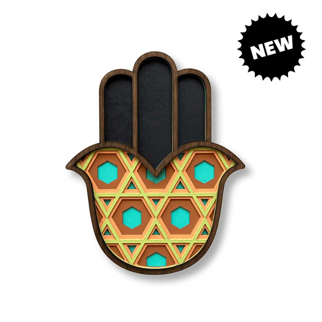 Hamsa #13 – handmade wood wall mask, Umasqu