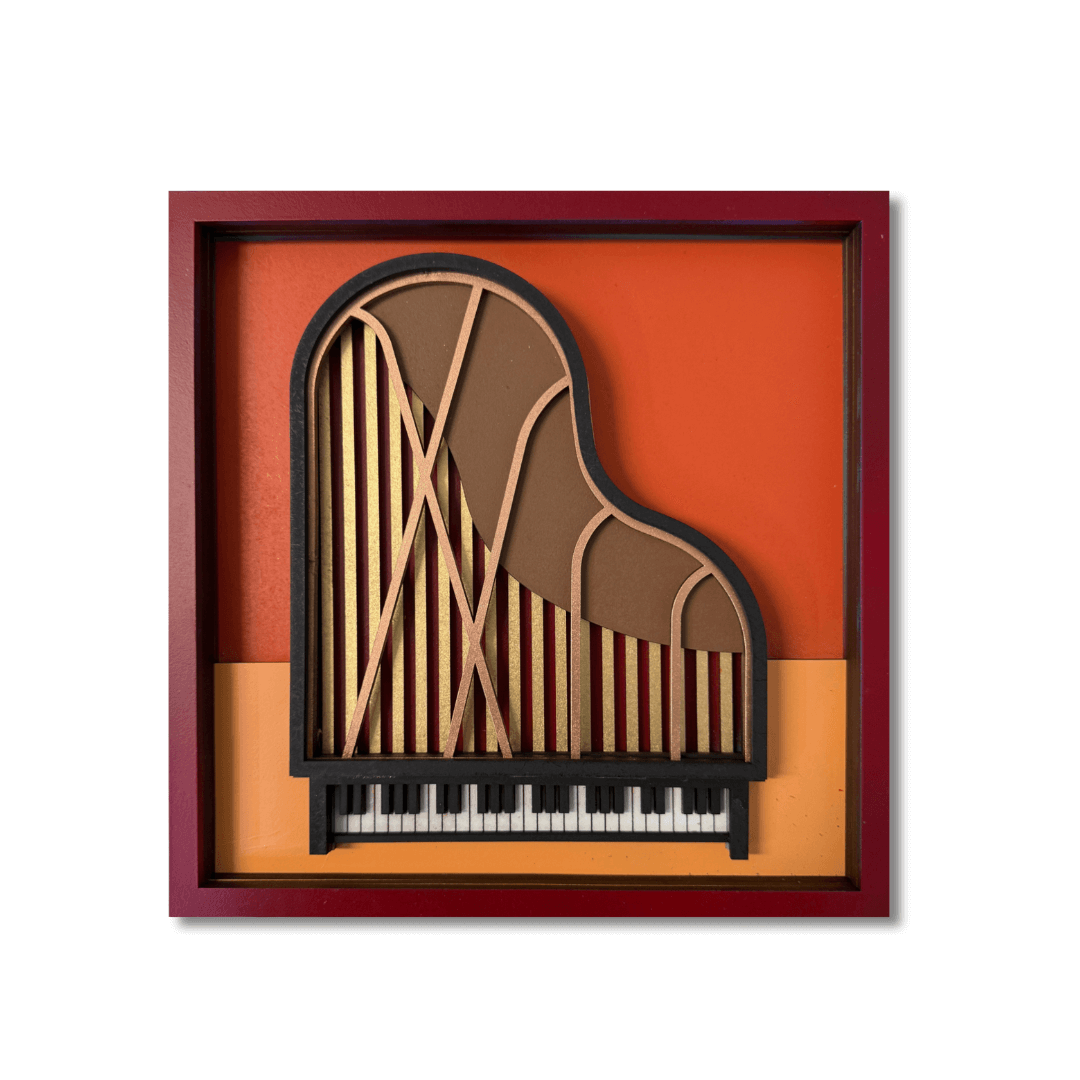 Grand Piano Wall Art – Handmade Wooden Music Wall Sculpture | Umasqu