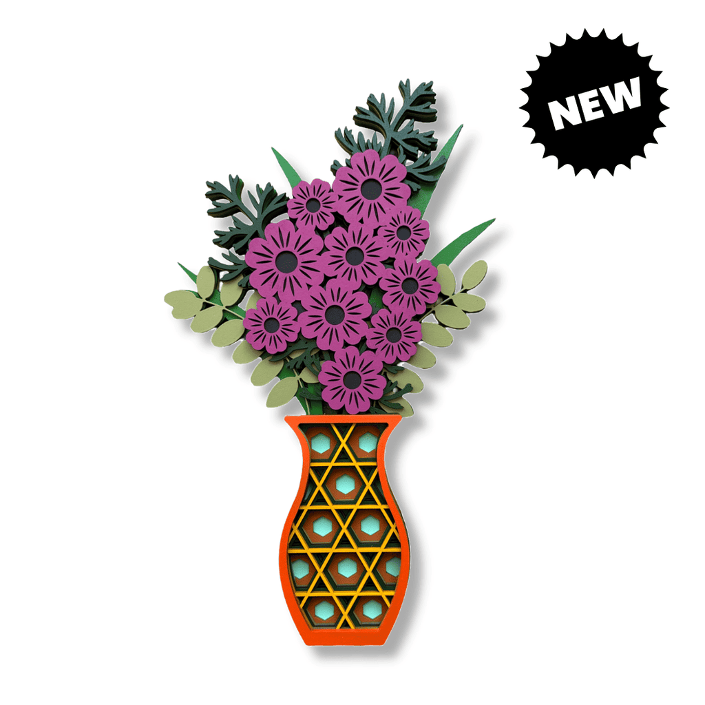 Vase #3 – handmade layered wood décor accessory, Umasqu