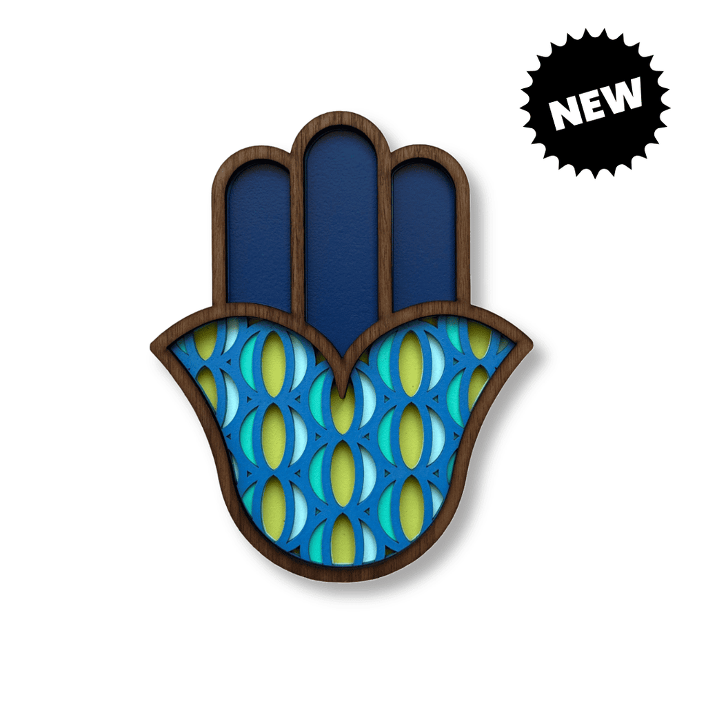 Hamsa #12 – handmade wood wall mask, Umasqu