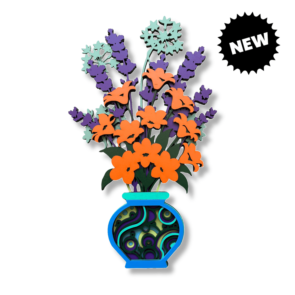 Vase #2 – handmade layered wood décor accessory, Umasqu
