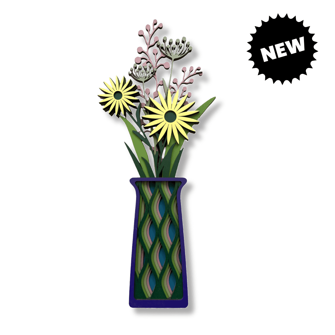 Vase #1 – handmade layered wood décor accessory, Umasqu