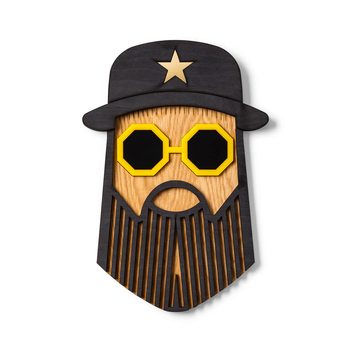 Hipster Masks Morris + Rita + Roxy (Set of 3) - Wooden Wall Decor
