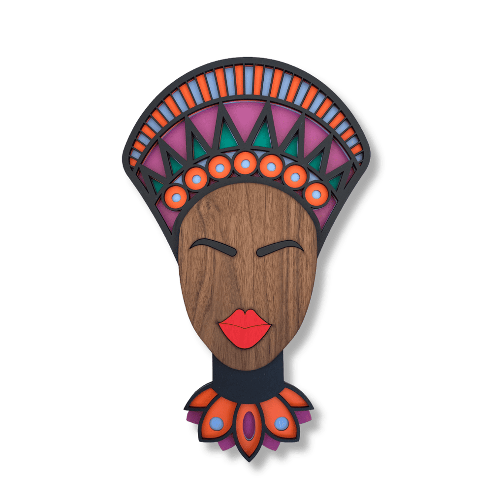 Modern African Mask #20 – handmade wood wall mask, Umasqu