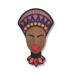 Modern African Mask #20 – handmade wood wall mask, Umasqu