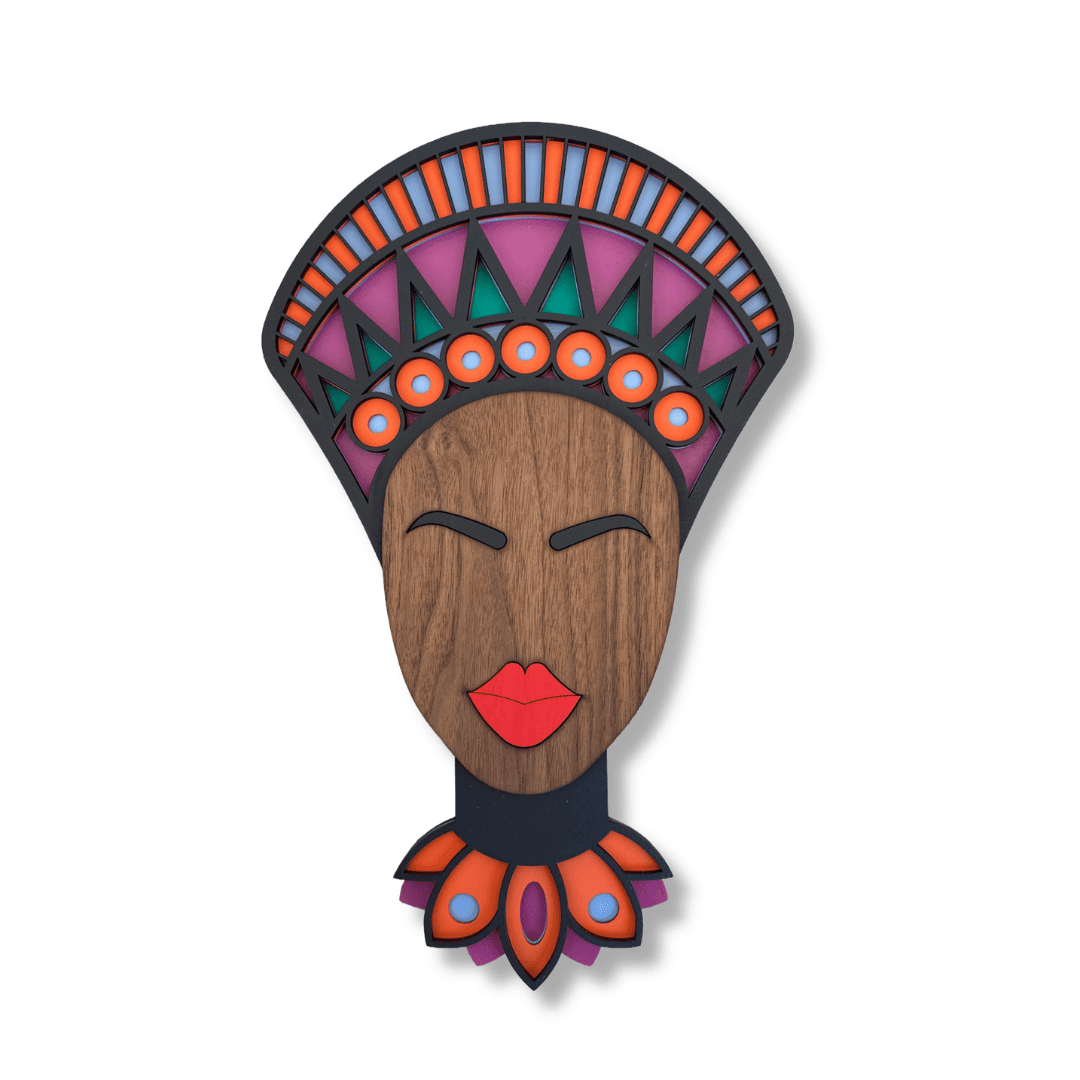 Modern African Mask #20 – handmade wood wall mask, Umasqu