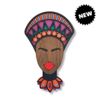 Modern African Mask #20 – handmade wood wall mask, Umasqu