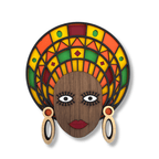 Modern African Mask #21 – handmade wood wall mask, Umasqu