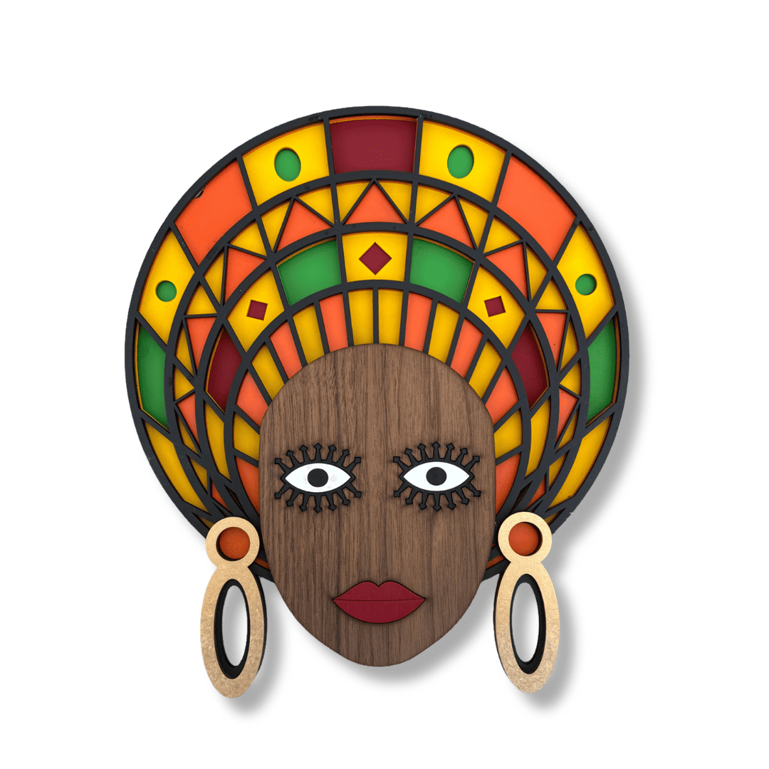 Modern African Mask #21 – handmade wood wall mask, Umasqu