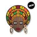 Modern African Mask #21 – handmade wood wall mask, Umasqu