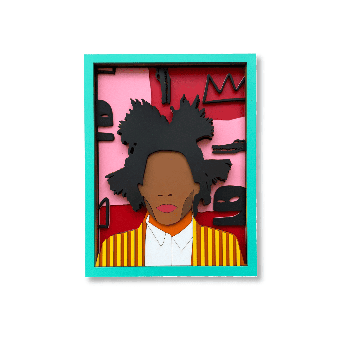 Mr. Basquiat – handmade wood wall mask, Umasqu