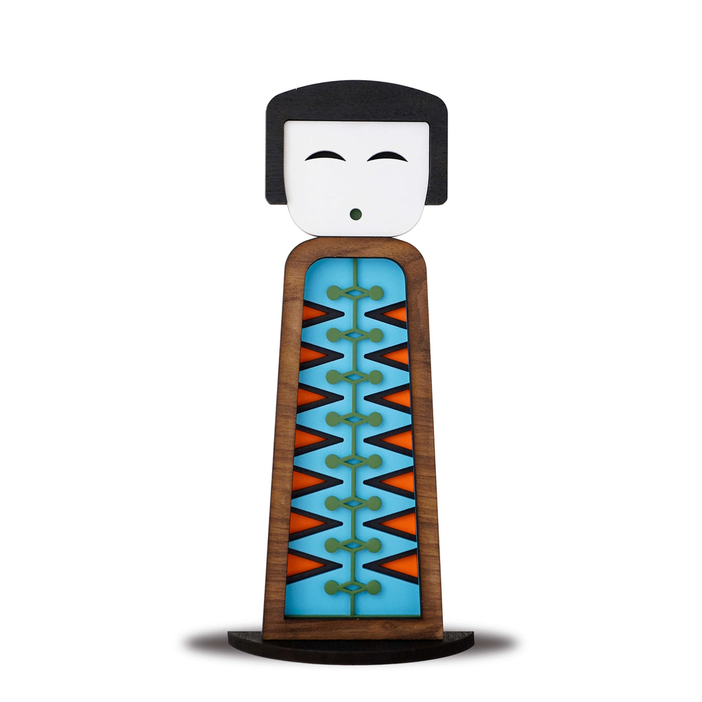 Set of 2 Kokeshi #3+#5 - Figurines