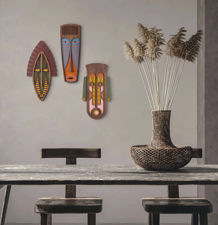 Modern African Mask #40 - African Wall Art