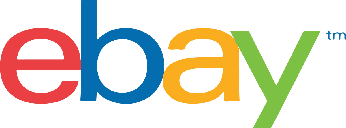 The eBay logo in its classic multicolor lowercase font, featuring red, blue, yellow, and green letters on a plain white background.