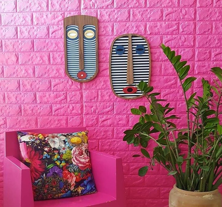 Modern African Mask #4 - African Wall Decor