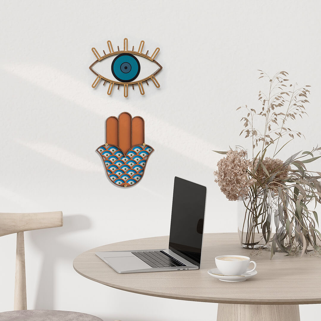 Hamsa #8 + Eye #2 (Set of 2) - Wall Art