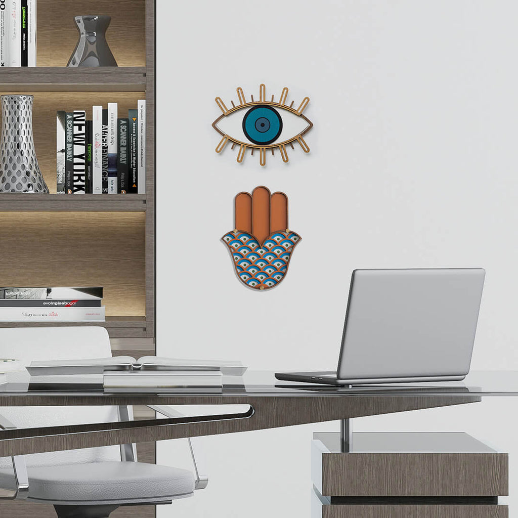 Hamsa #8 + Eye #2 (Set of 2) - Wall Art