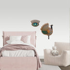 The Peacock #3 + Eye #7 (Set of 2) - Wall Decor