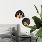 Hipster Masks Rita + Roxy (Set of 2) - Wall Masks