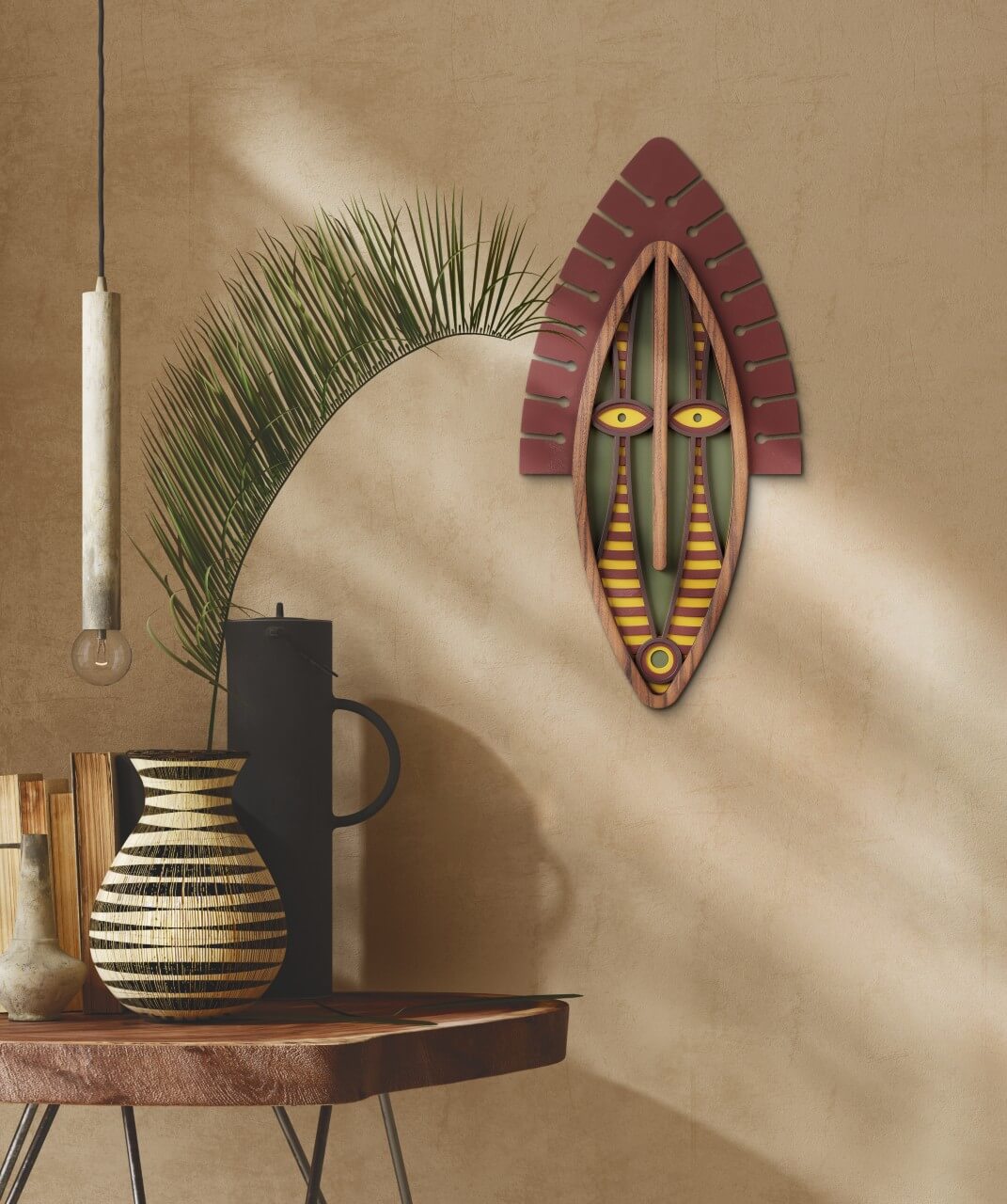 Modern African Mask #41 - Umasqu - wall decor