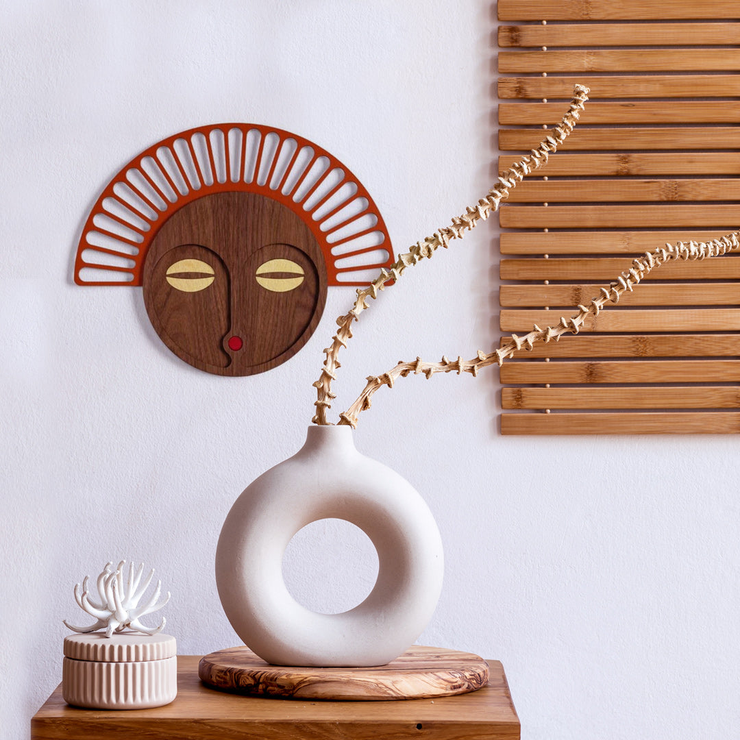Mini Modern African Wall Mask #23 - African Wall Decor