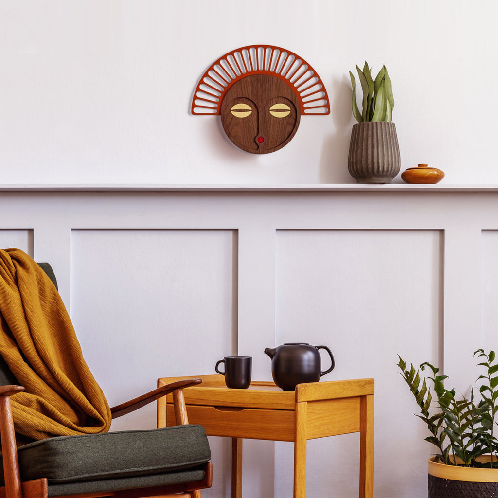 Mini Modern African Wall Mask #23 - African Wall Decor