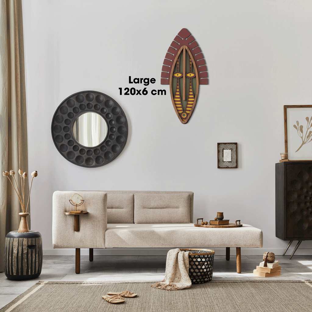 Modern African Mask #41 - African Wooden Wall Decor